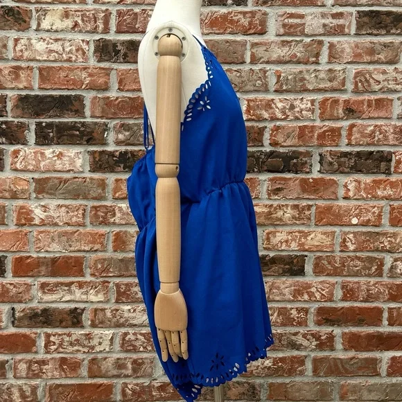 Bright blue scalloped edge romper / XL / Excellent condition - Picture 4 of 12